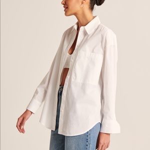 A&F Oversized Poplin Button- Up shirt